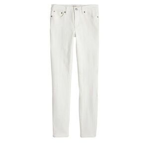 J Crew Super Skinny Jeans Womens 6 White Stretch Denim Mid Rise Classic
